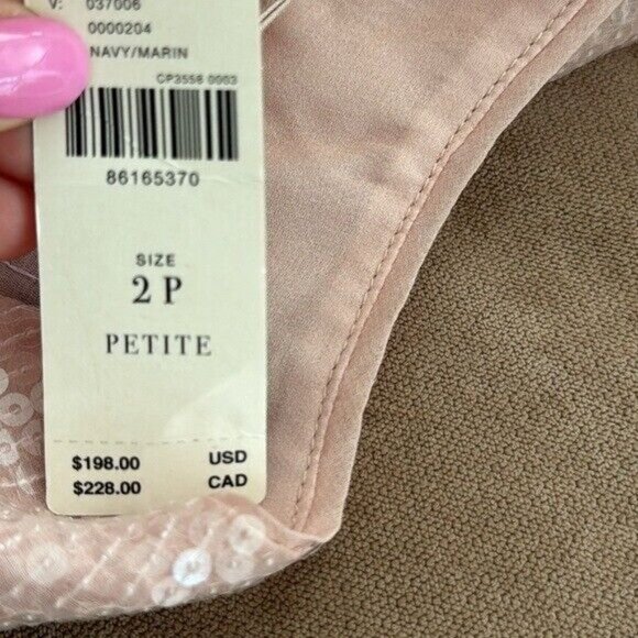 NWT Anthropologie Ombré Sequin Dress Size 2P - Picture 15 of 16